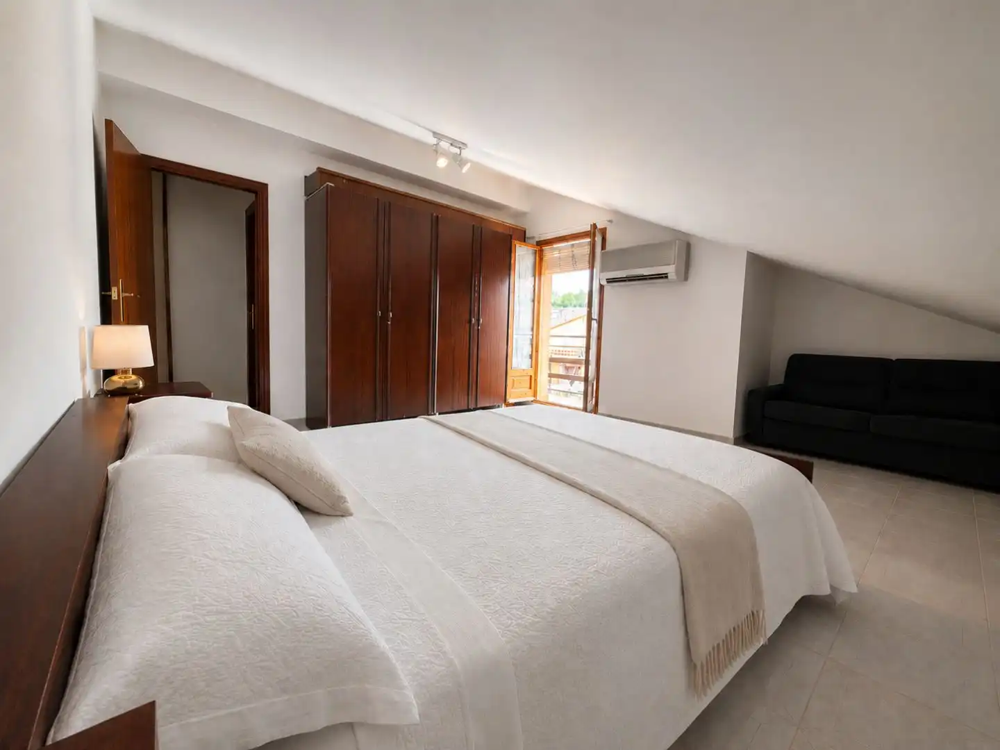 Bedroom of Houses for sale in Horta de Sant Joan  with Air Conditioner, Terrace and Swimming Pool