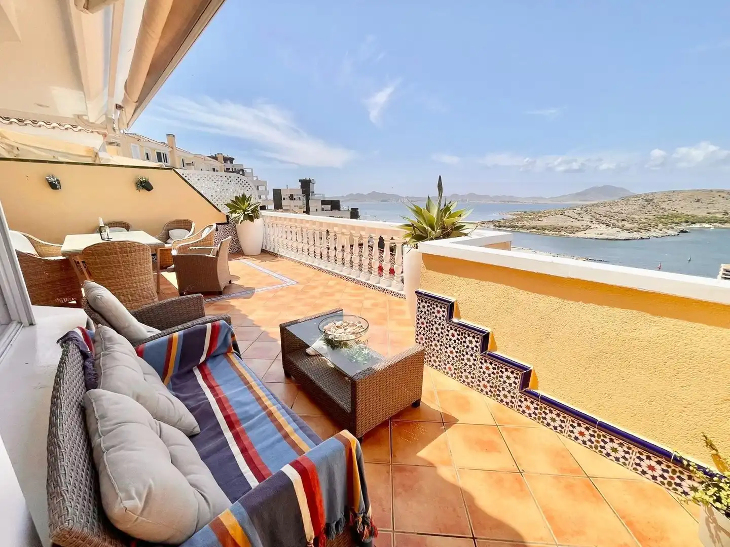 Terrasse von Haus oder Chalet zur Miete in La Manga del Mar Menor mit Klimaanlage, Heizung und Terrasse