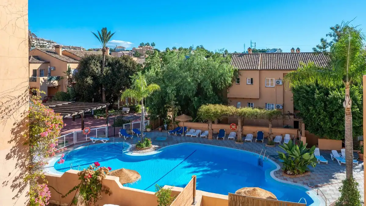 Piscina de Apartamento en venta en Mijas con Aire acondicionado, Terraza y Amueblado