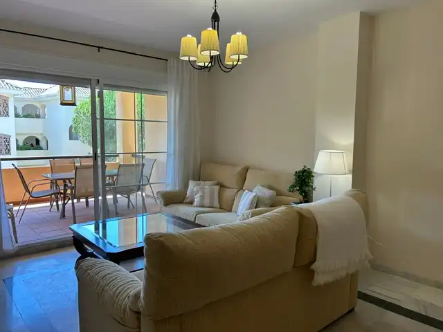 Living room of Flat for rent in Marbella  with Air Conditioner, Heating and Terrace