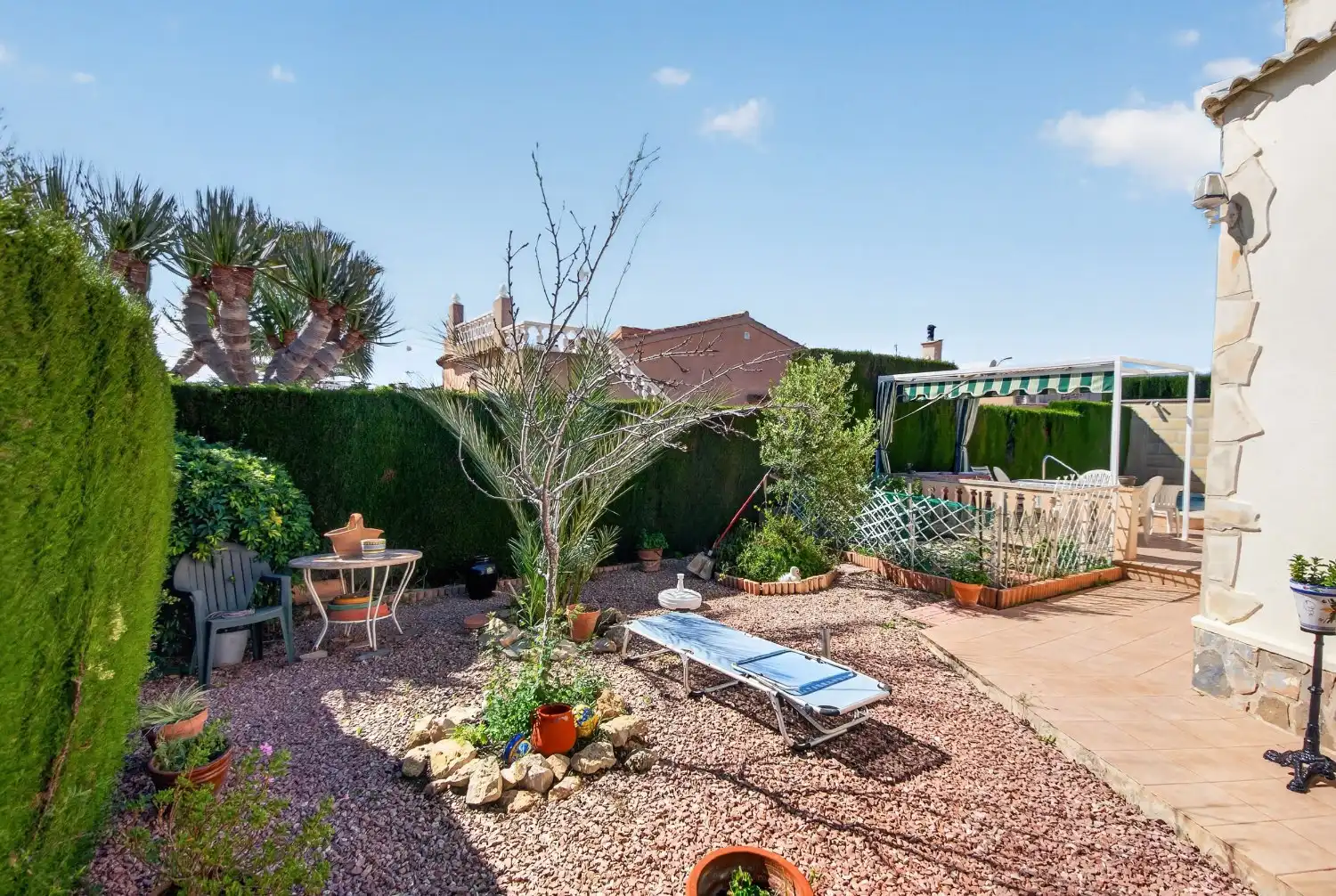 Garden of Houses for sale in Orihuela  with Air Conditioner, Swimming Pool and Furnished