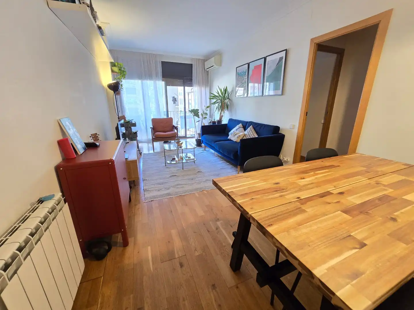 Sala d'estar de Pis en venda en Barcelona amb Aire condicionat, Calefacció i Parquet