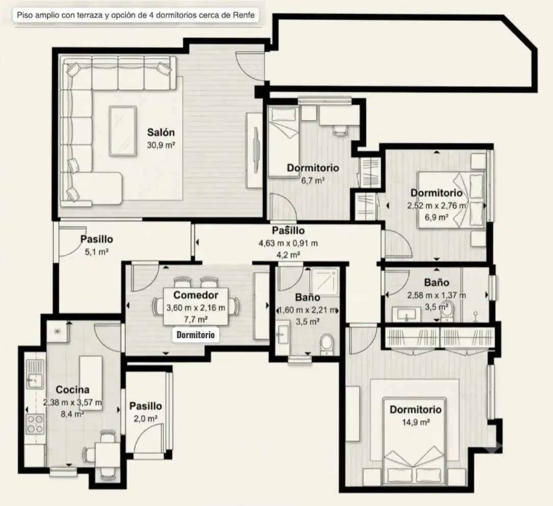 Wohnung zum Verkauf in Zona Centro - Ayuntamiento