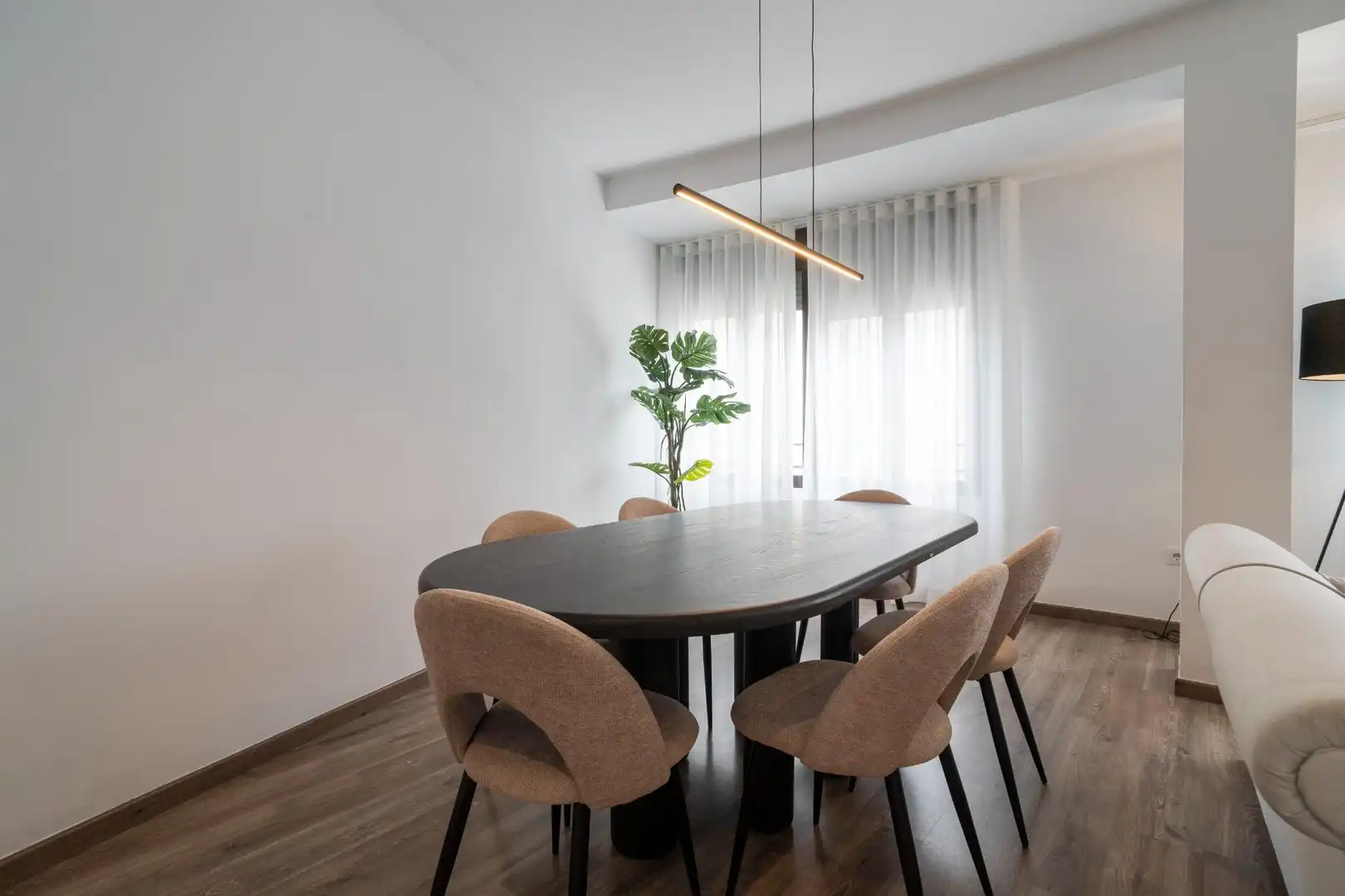 Dining room of Flat for rent in Valencia  with Air Conditioner, Heating and Furnished