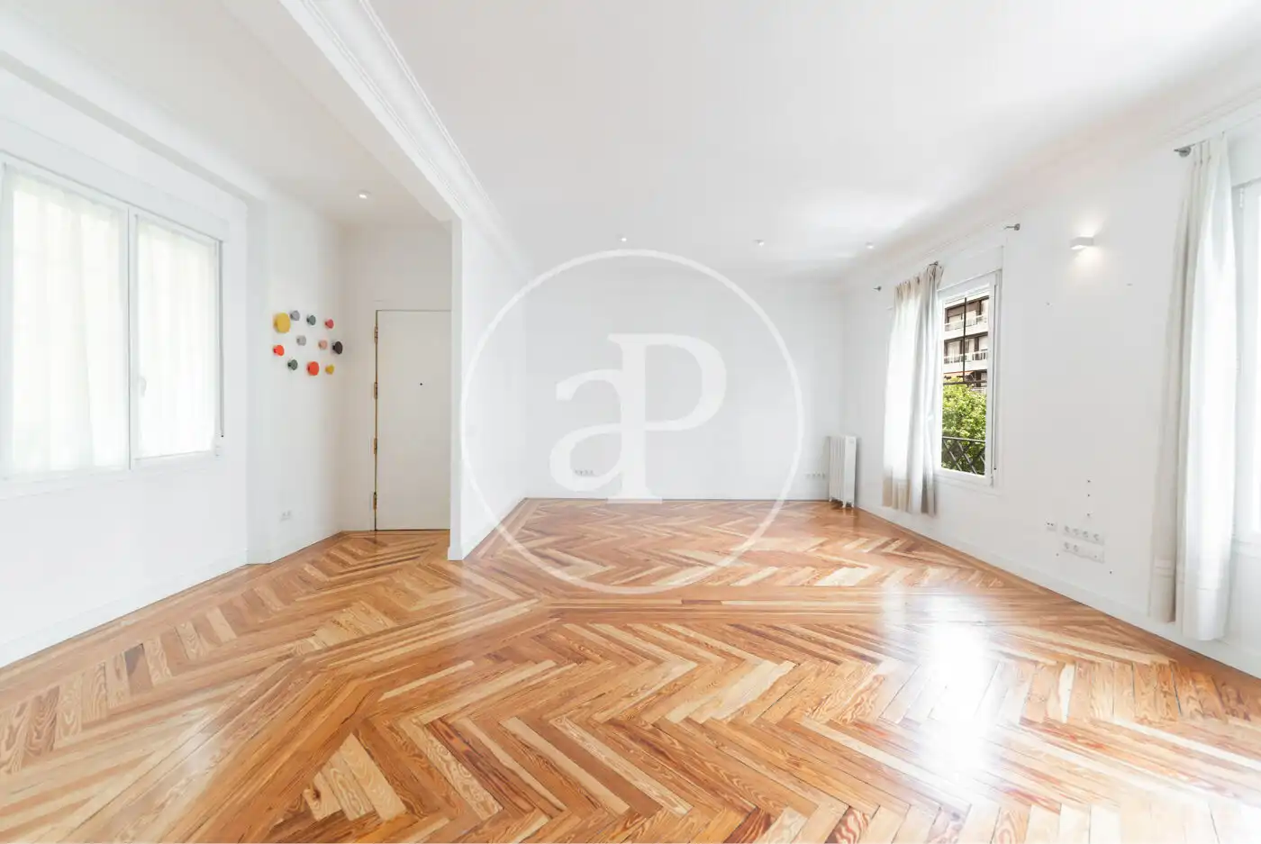 Living room of Flat for rent in Madrid  with Air Conditioner and Heating