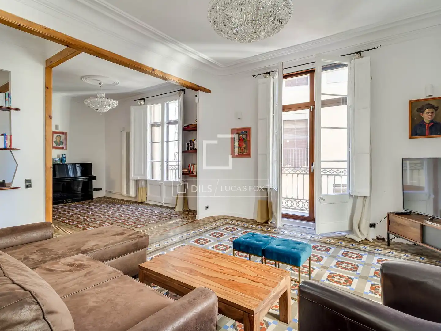Sala de estar de Piso en venta en Barcelona con Aire acondicionado, Calefacción y Terraza