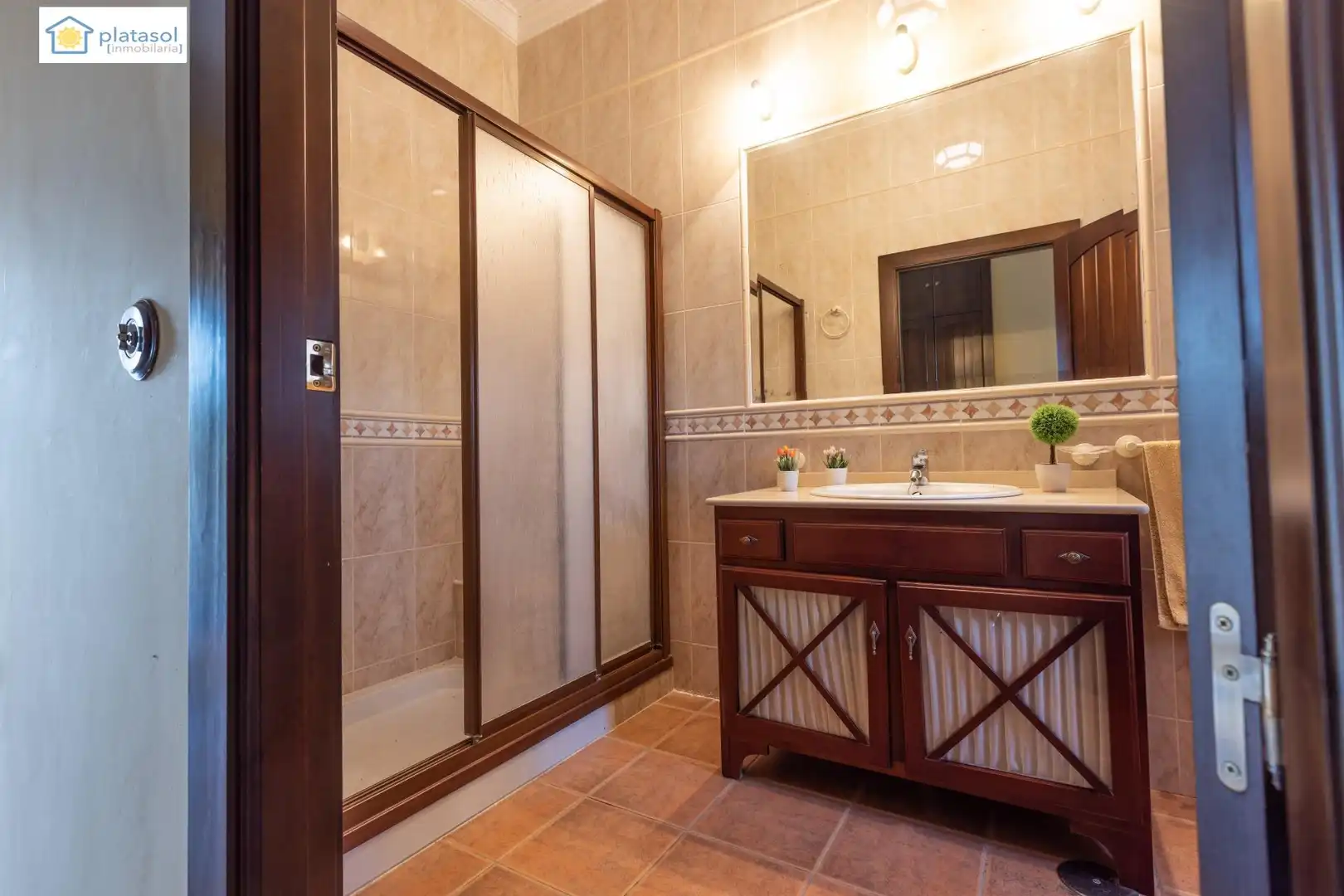 Baño de Finca rústica en venta en Chucena con Aire acondicionado, Calefacción y Jardín privado