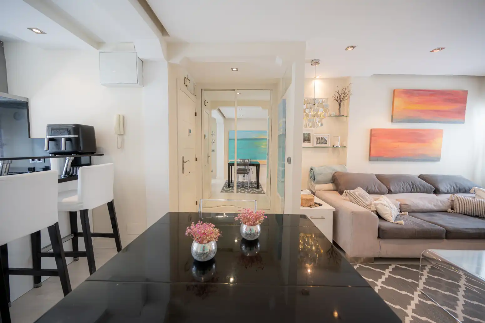 Sala de estar de Piso en venta en Gijón  con Calefacción y Amueblado