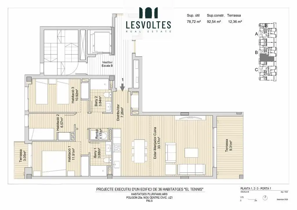 Piso con terraza en venta en Polígon 25a NOU CENTRE CÍVIC S/N, imagen 22