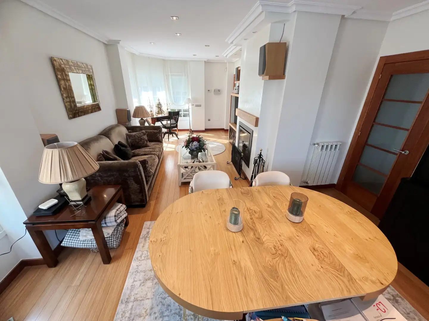 Sala d'estar de Casa o xalet en venda en Corvera de Asturias amb Calefacció, Parquet i Terrassa