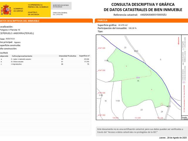 Terreno en Alquiler en Calle Alcañiz, 1 en Andorra (Teruel)