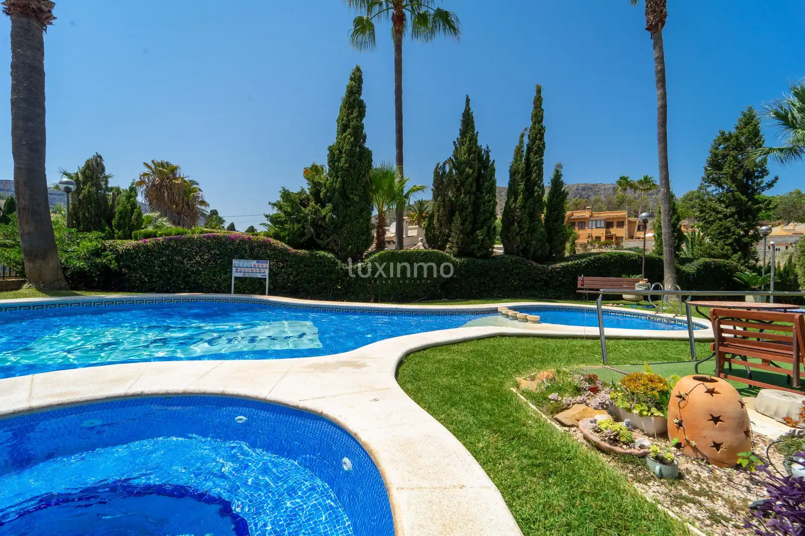 Jardín de Planta baja en venta en Calpe / Calp con Aire acondicionado, Jardín privado y Terraza
