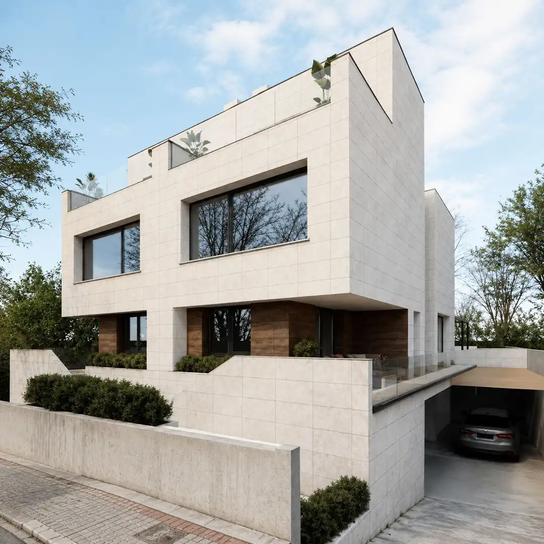 Außenansicht von Haus oder Chalet zum Verkauf in Madrid mit Privatgarten, Terrasse und Schwimmbad