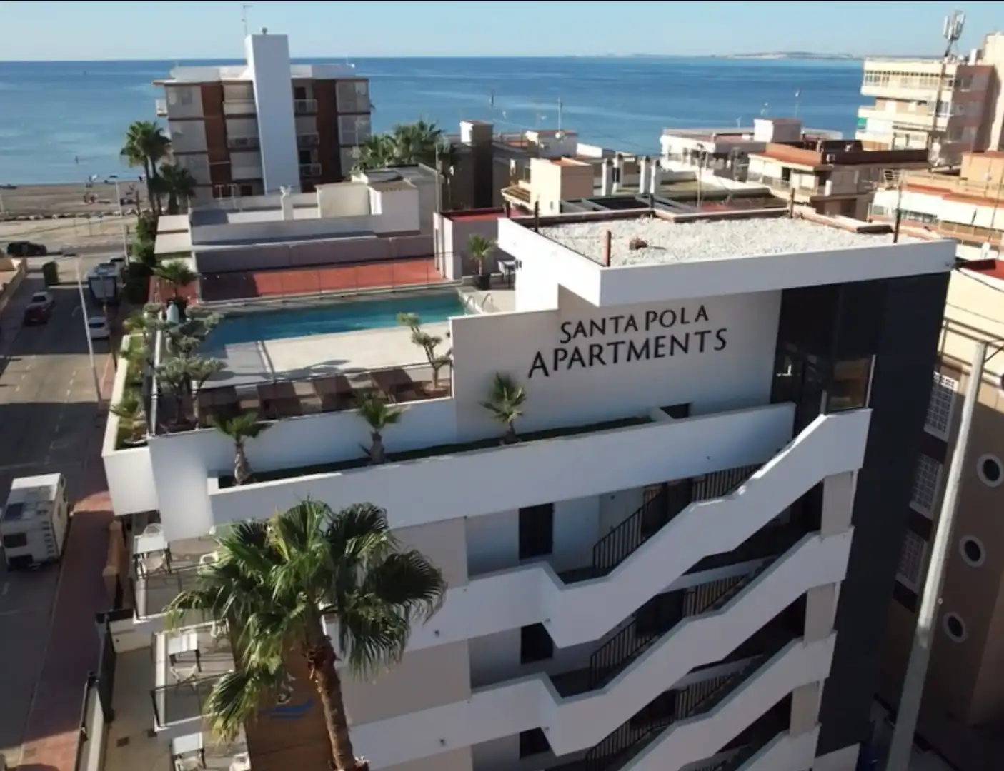 Swimming pool of Buildings for sale in Santa Pola  with Alarm and Community pool