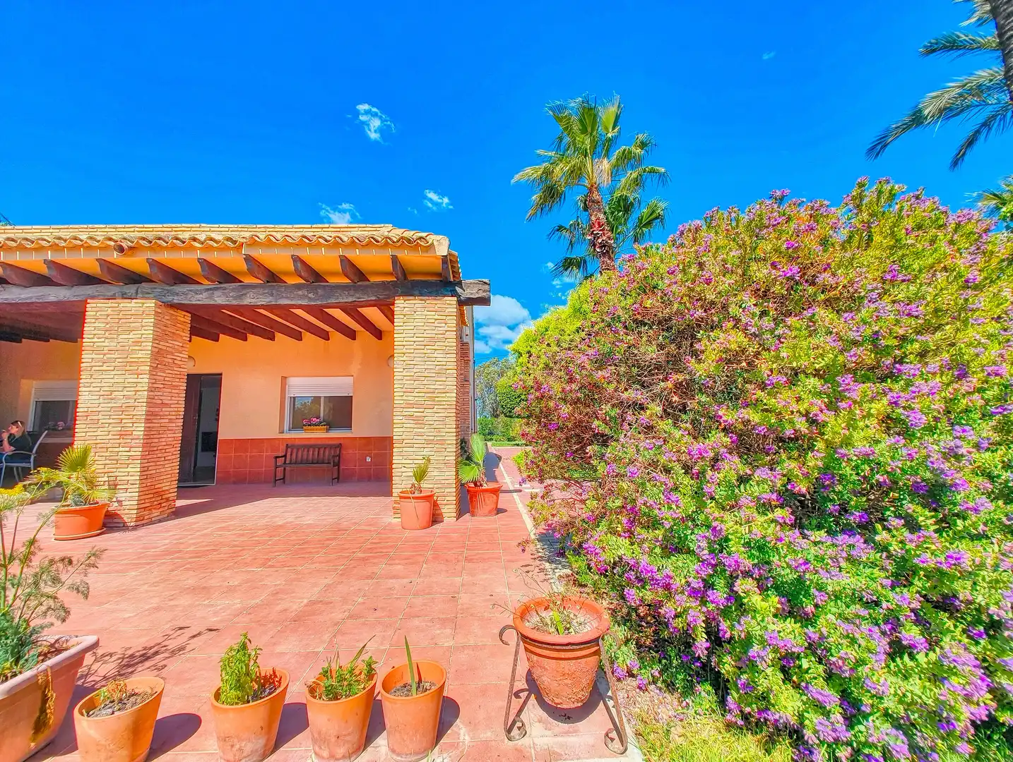 Garden of Houses for sale in Elche / Elx  with Air Conditioner, Heating and Terrace