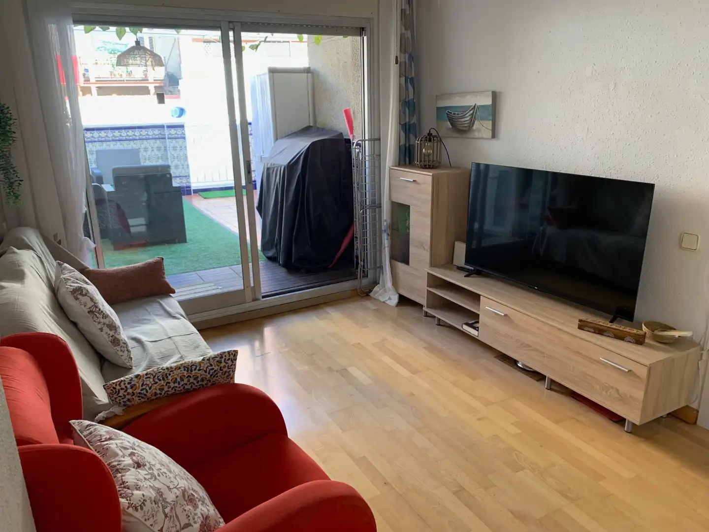 Sala de estar de Apartamento en venta en Torredembarra con Aire acondicionado, Calefacción y Terraza