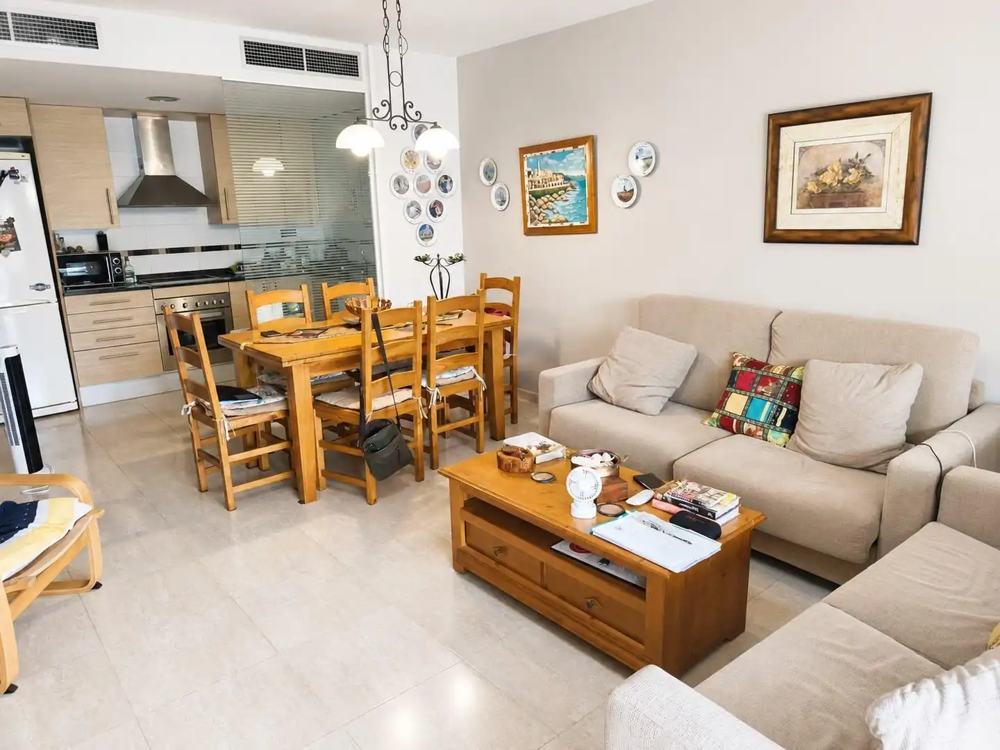 Sala de estar de Planta baja en venta en La Ràpita con Aire acondicionado, Jardín privado y Terraza