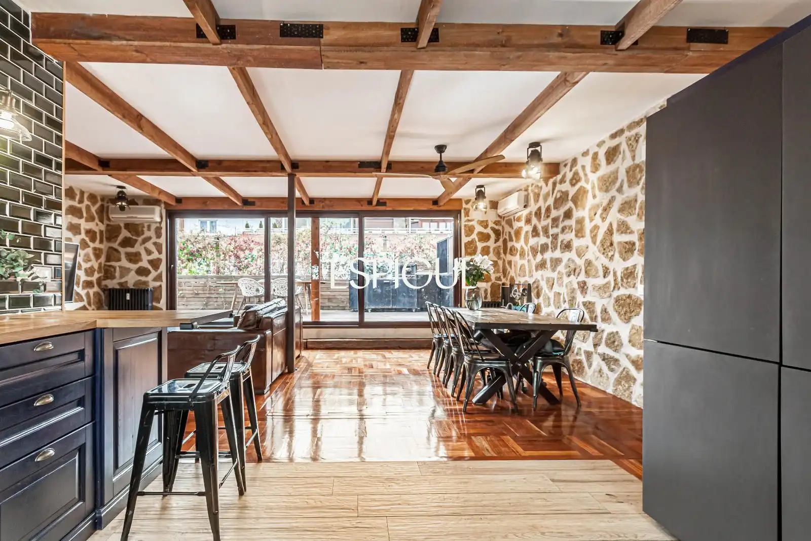 Esszimmer von Dachboden zum Verkauf in Madrid mit Klimaanlage, Heizung und Parkett