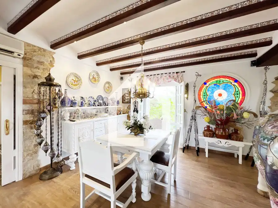 Dining room of Houses for sale in San Vicente del Raspeig / Sant Vicent del Raspeig  with Air Conditioner, Heating and Private garden