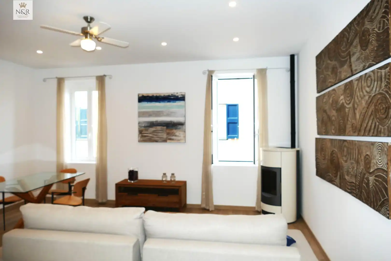 Sala d'estar de Casa o xalet en venda en Maó - Mahón amb Jardí privat, Parquet i Terrassa