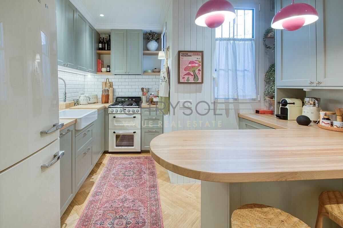 Cocina de Piso en venta en  Barcelona Capital con Aire acondicionado, Parquet y Amueblado