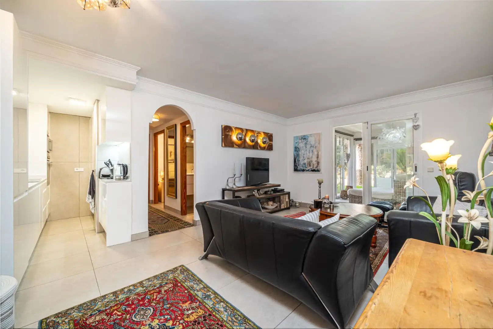 Sala de estar de Planta baja en venta en Sant Llorenç des Cardassar con Aire acondicionado, Calefacción y Jardín privado