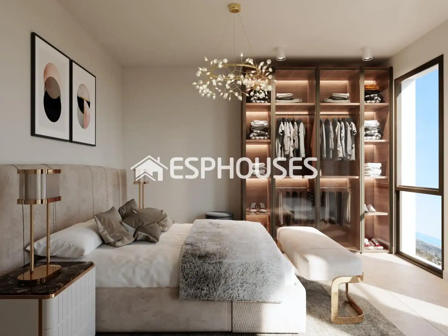 Schlafzimmer von Haus oder Chalet zum Verkauf in Finestrat mit Klimaanlage, Heizung und Terrasse