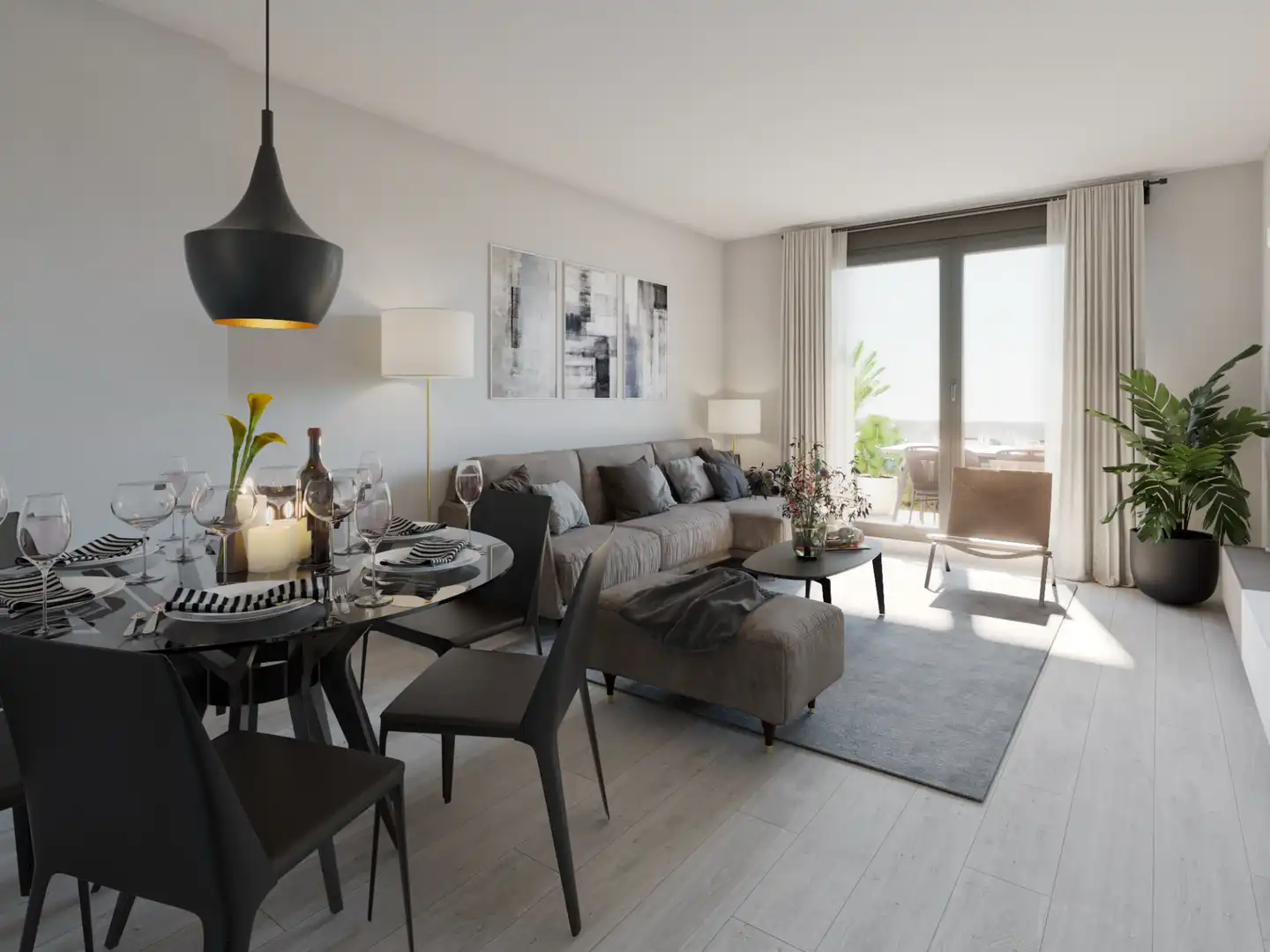 Wohnzimmer von Wohnung zum Verkauf in Las Rozas de Madrid mit Klimaanlage, Heizung und Terrasse