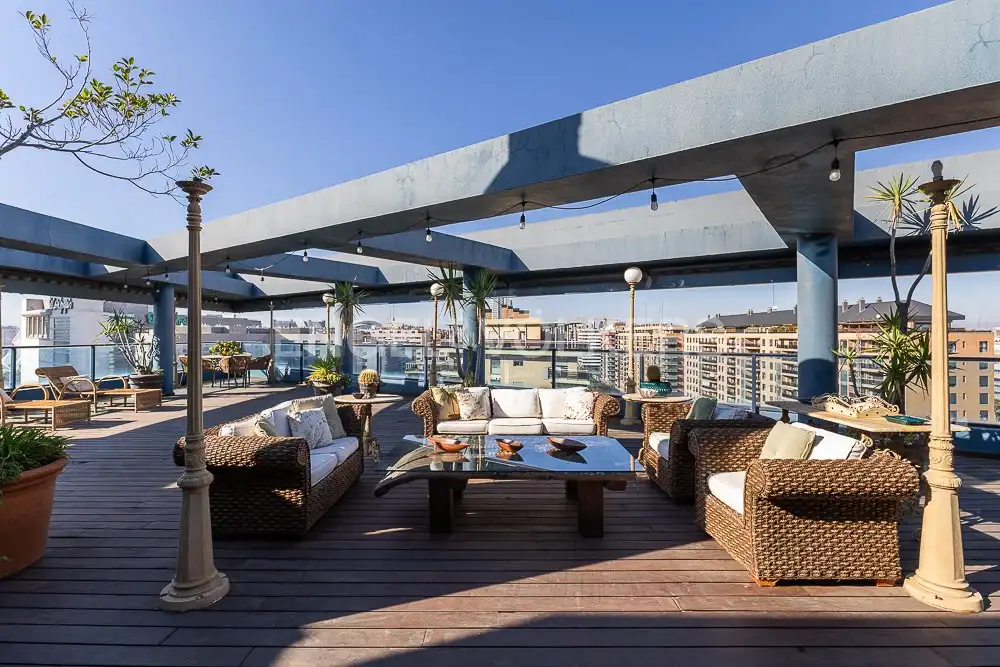 Terrace of Attic for rent in  Valencia Capital  with Air Conditioner, Heating and Terrace