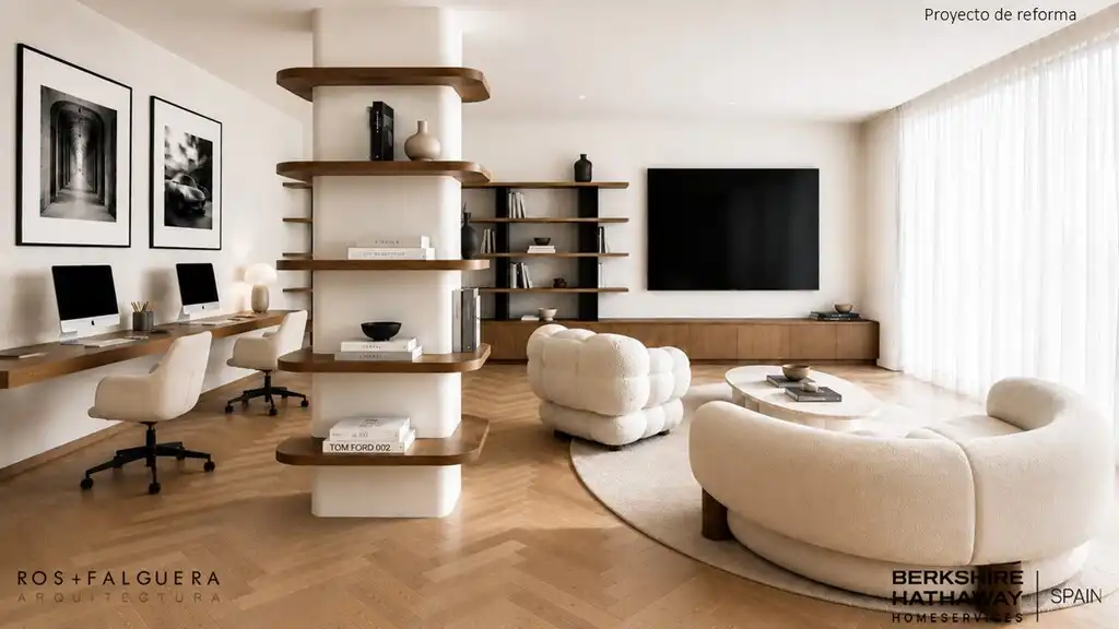 Living room of Apartments for sale in Barcelona  with Air Conditioner, Heating and Parquet flooring
