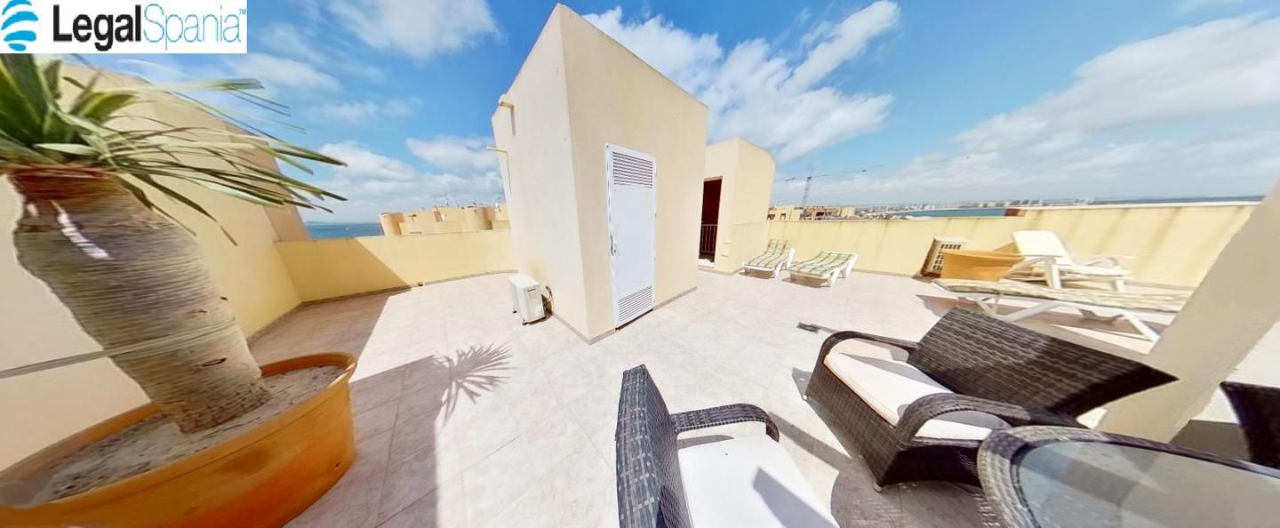Terrace of Attic for sale in La Manga del Mar Menor  with Air Conditioner, Heating and Private garden
