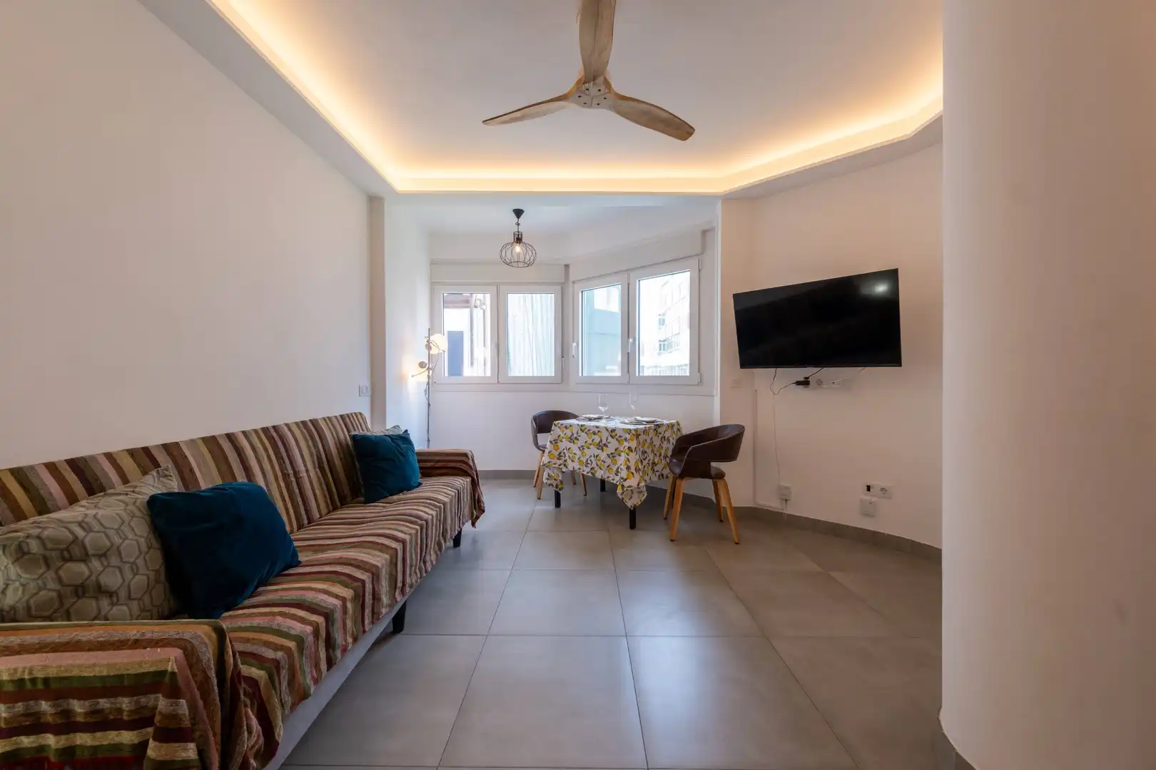 Sala d'estar de Apartament de lloguer en Las Palmas de Gran Canaria amb Moblat
