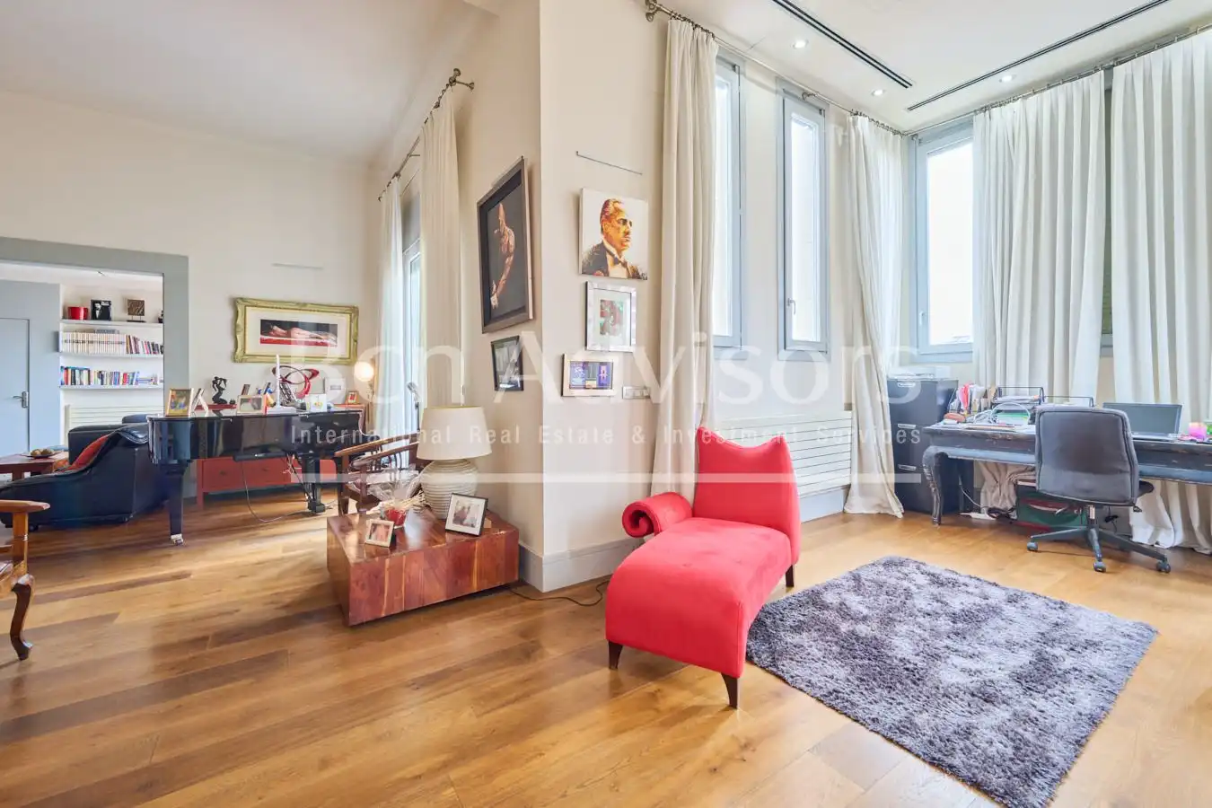 Living room of Attic for sale in Barcelona  with Air Conditioner, Heating and Parquet flooring