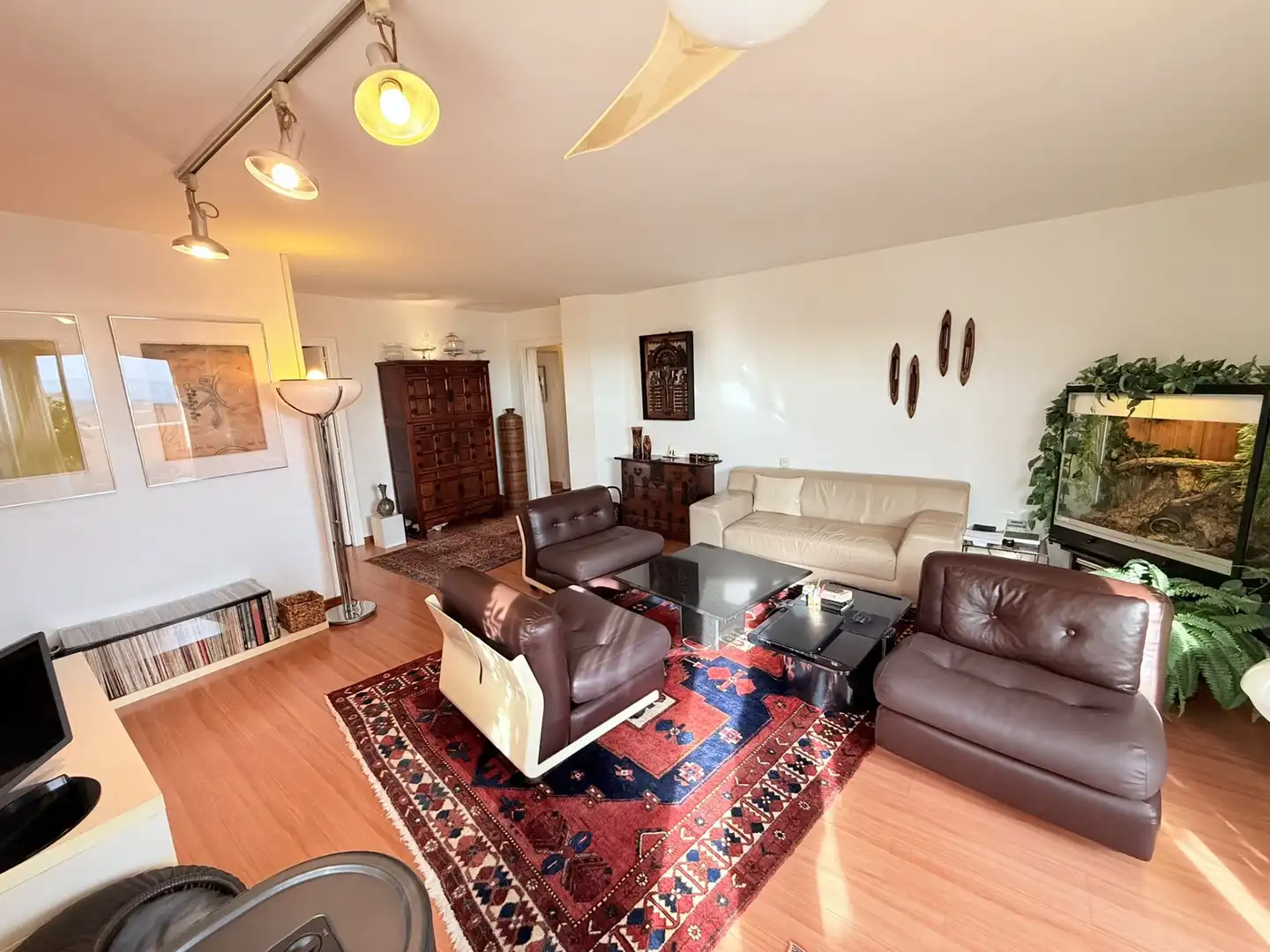 Sala d'estar de Pis en venda en  Palma de Mallorca amb Aire condicionat, Jardí privat i Parquet