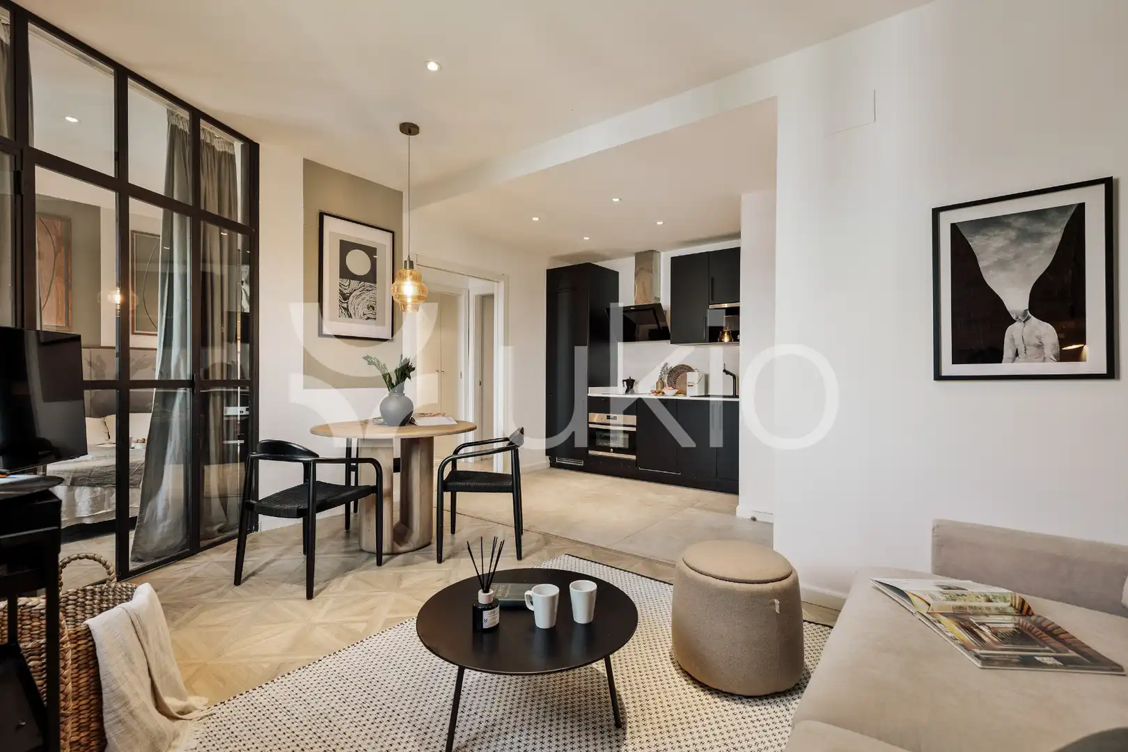 Sala d'estar de Apartament de lloguer en Barcelona amb Aire condicionat, Calefacció i Moblat