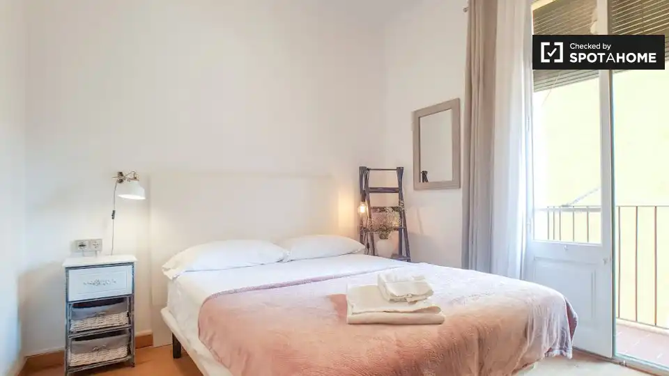 Habitación de Apartamento para compartir en Barcelona con Aire acondicionado, Calefacción y Terraza