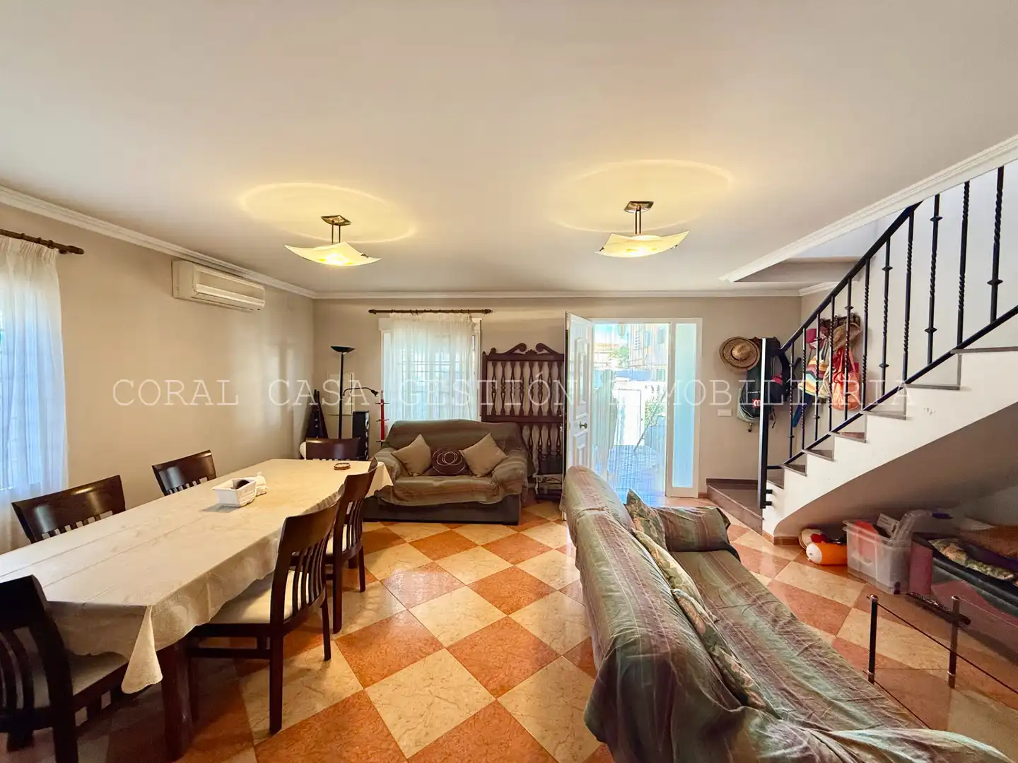 Living room of Houses for rent in Almenara  with Air Conditioner, Terrace and Furnished