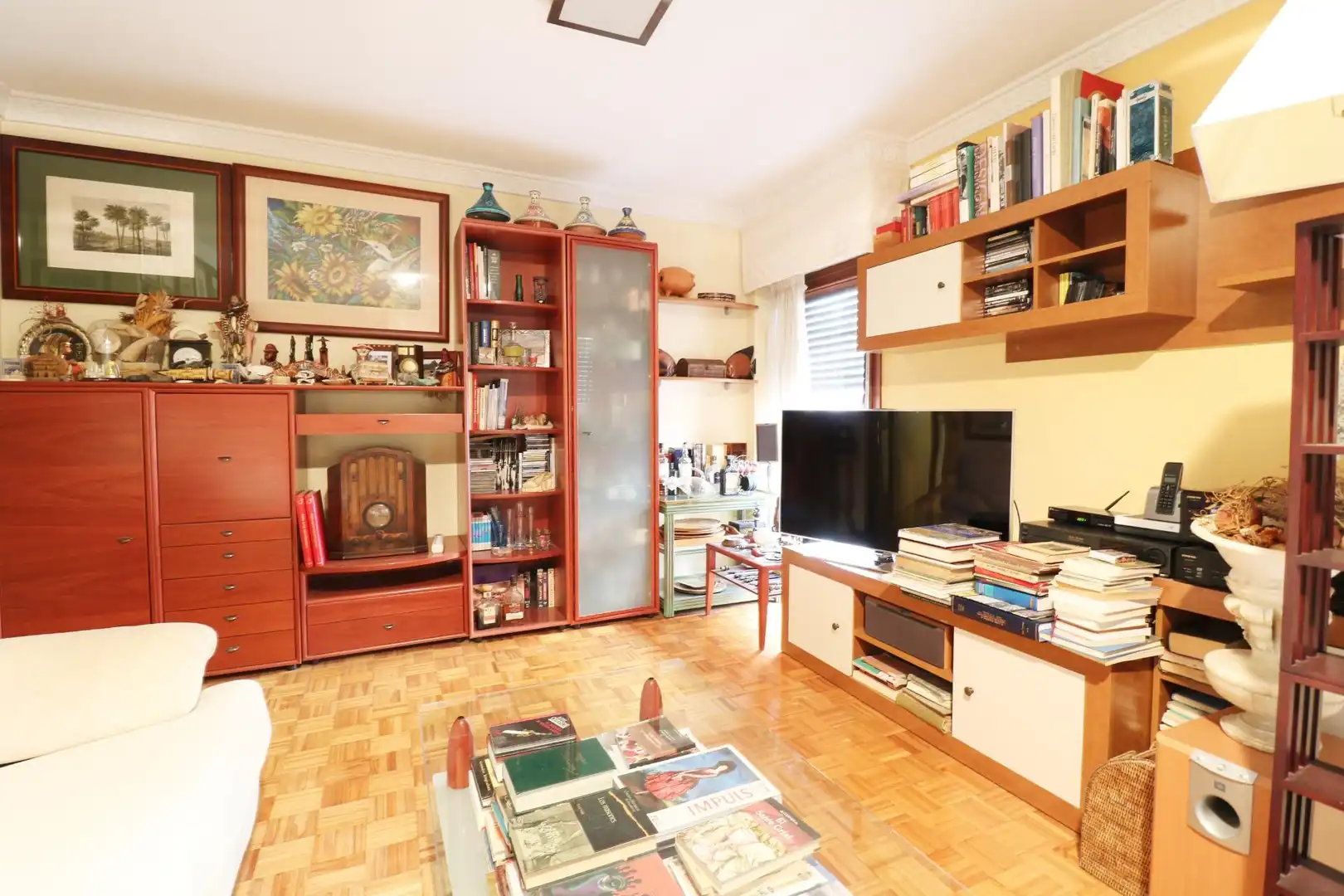 Living room of Flat for rent in Elche / Elx  with Air Conditioner, Furnished and Balcony