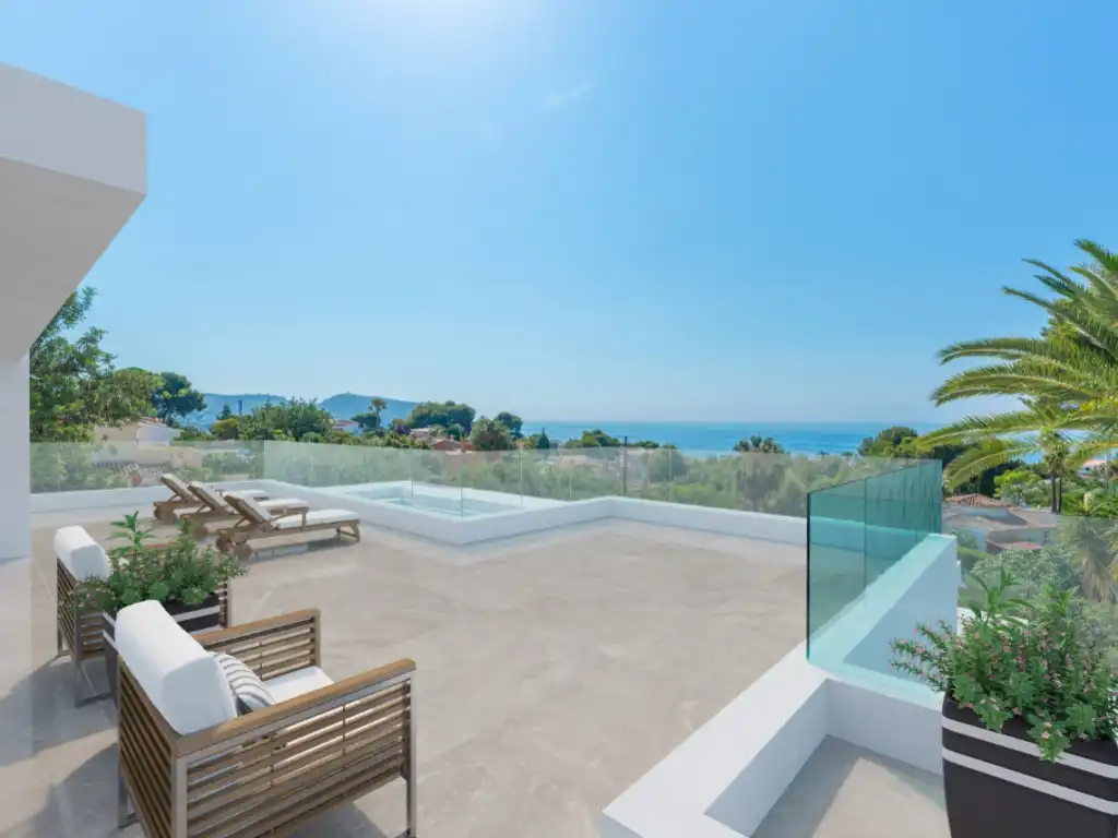 Terrace of Houses for sale in Moraira  with Air Conditioner, Swimming Pool and Oven