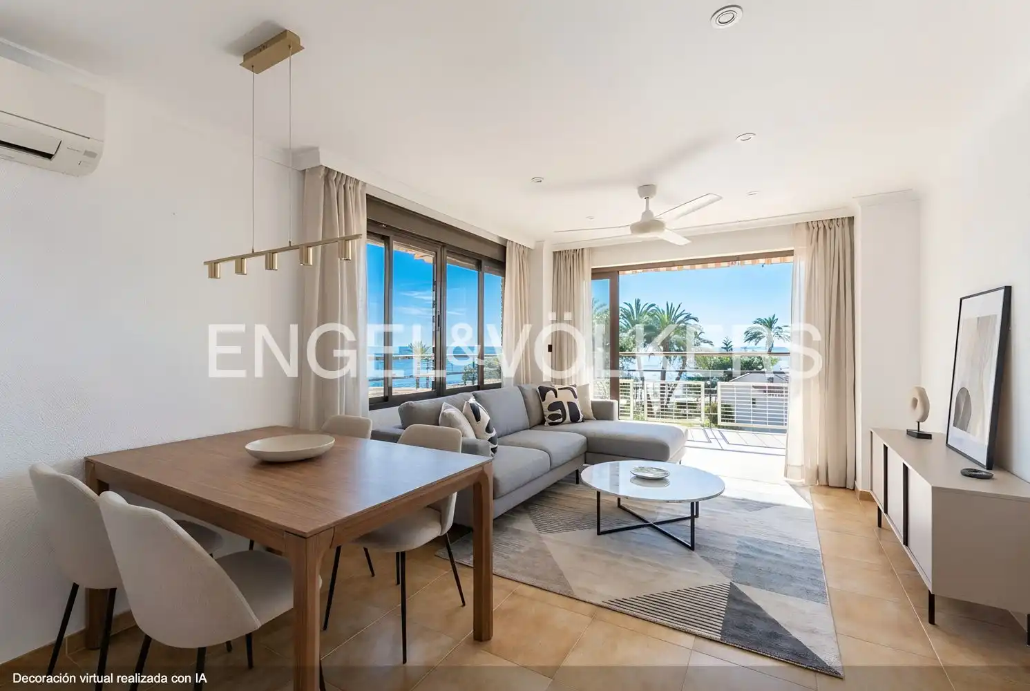 Living room of Flat for sale in Benicasim / Benicàssim  with Air Conditioner, Heating and Private garden