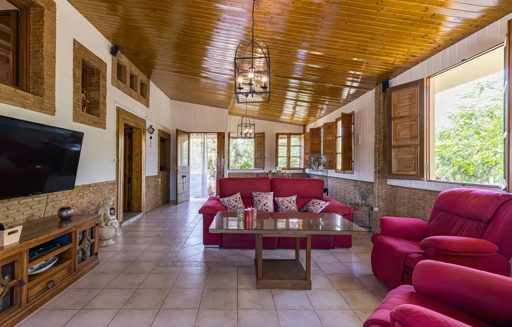 Sala d'estar de Casa o xalet en venda en Molina de Segura amb Aire condicionat, Jardí privat i Terrassa
