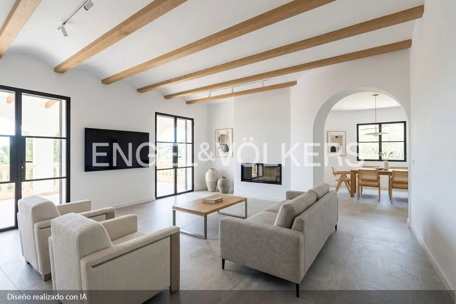 Sala de estar de Casa o chalet en venta en Jávea / Xàbia con Calefacción, Jardín privado y Terraza