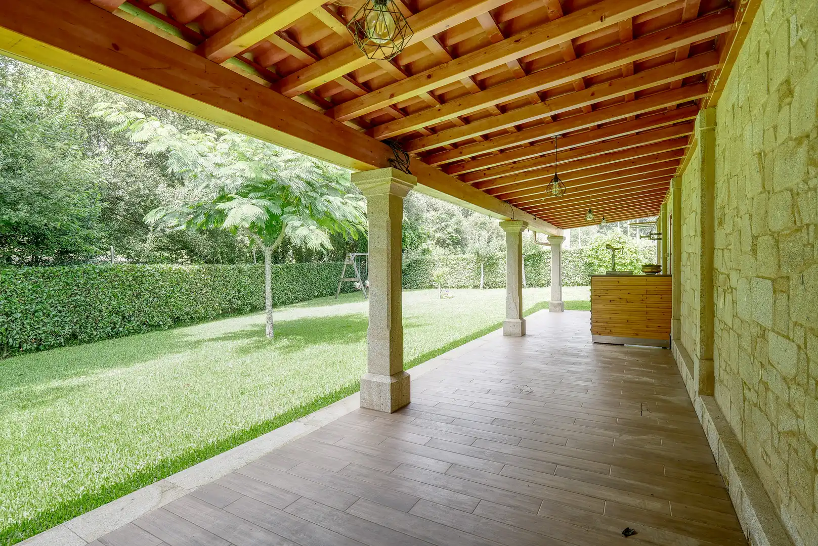 Terraza de Casa o chalet en venta en Lousame con Aire acondicionado, Calefacción y Jardín privado