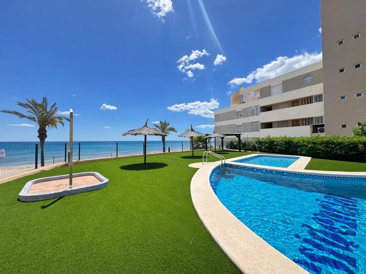 Swimming pool of Ground floor for sale in El Campello  with Air Conditioner, Private garden and Community pool