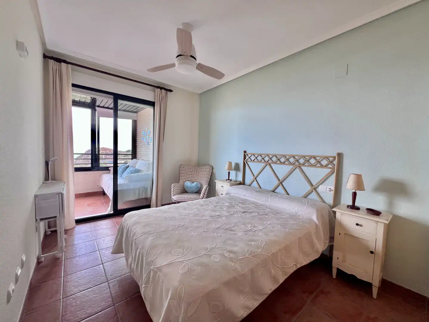 Bedroom of Flat for rent in Villajoyosa / La Vila Joiosa  with Air Conditioner, Private garden and Terrace