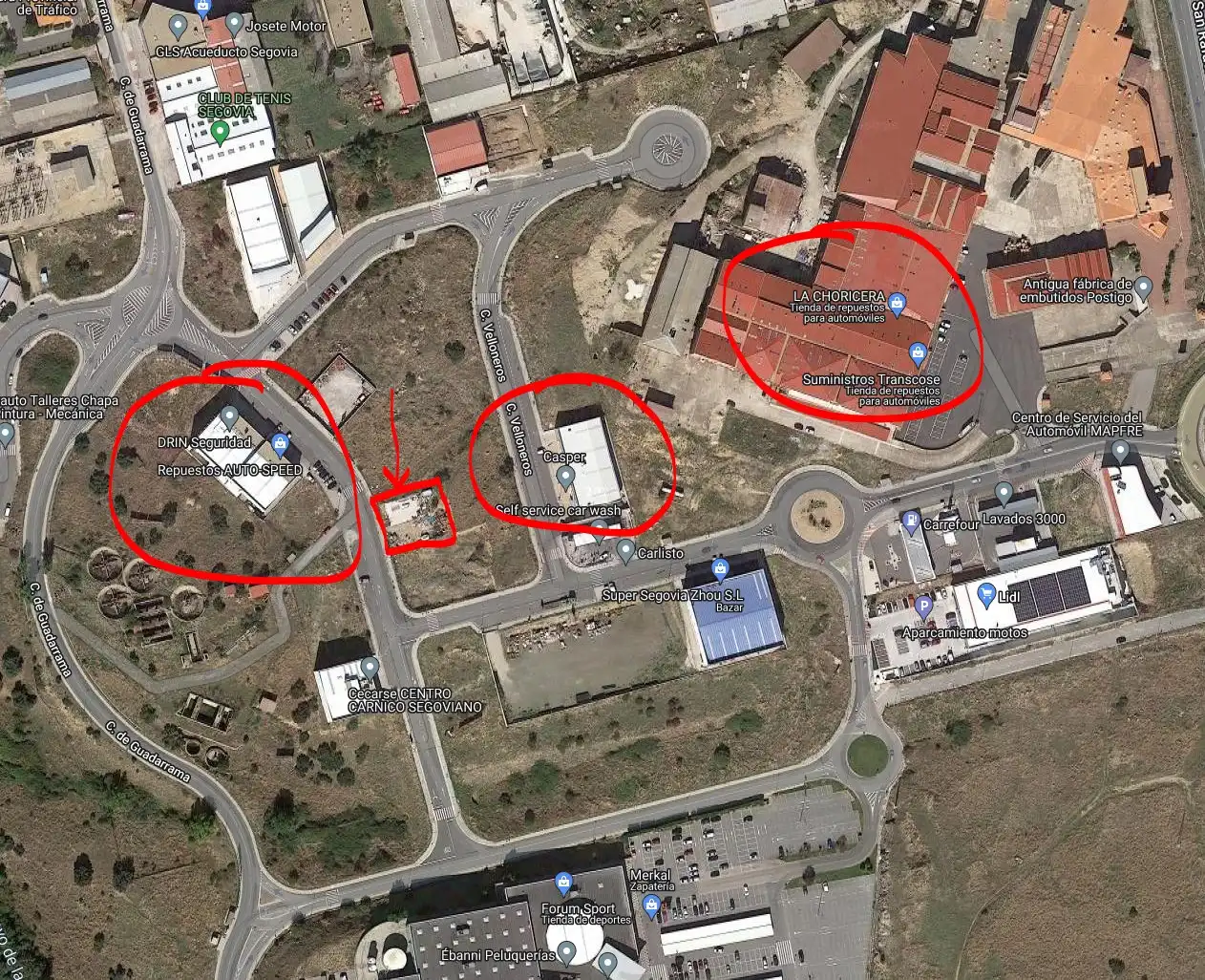 Parking de Terreno industrial en venta en Segovia