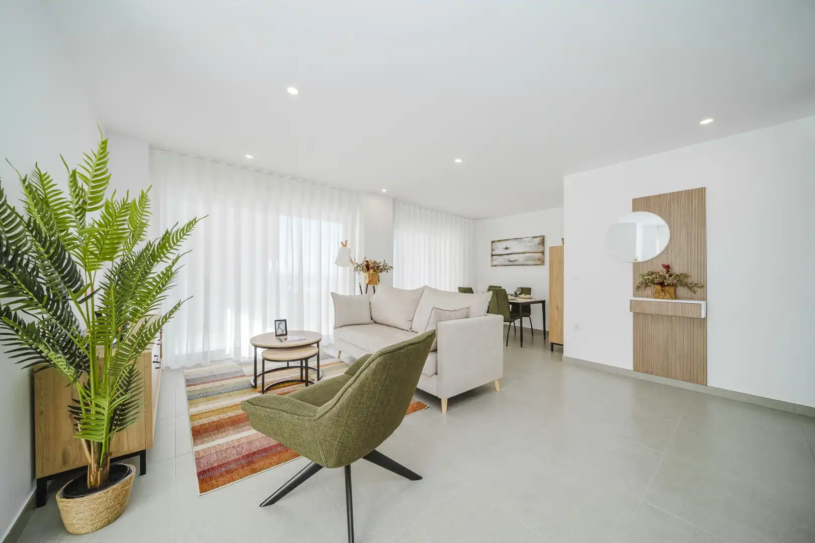 Sala d'estar de Apartament en venda en La Manga del Mar Menor amb Aire condicionat, Terrassa i Piscina