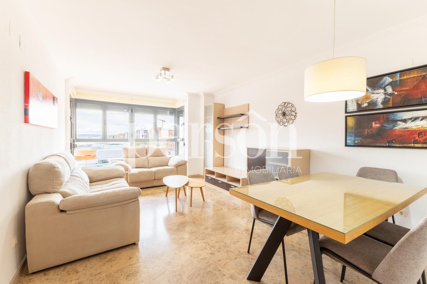 Living room of Flat to rent in  Valencia Capital  with Air Conditioner, Terrace and Swimming Pool