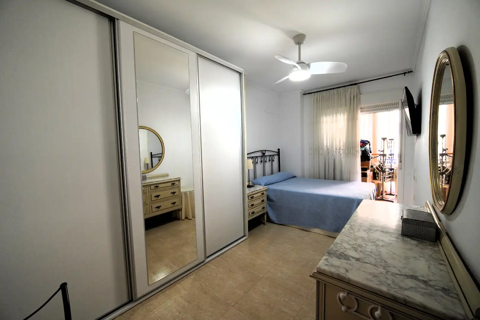 Schlafzimmer von Wohnung zum Verkauf in Roquetas de Mar mit Klimaanlage, Terrasse und Möbliert