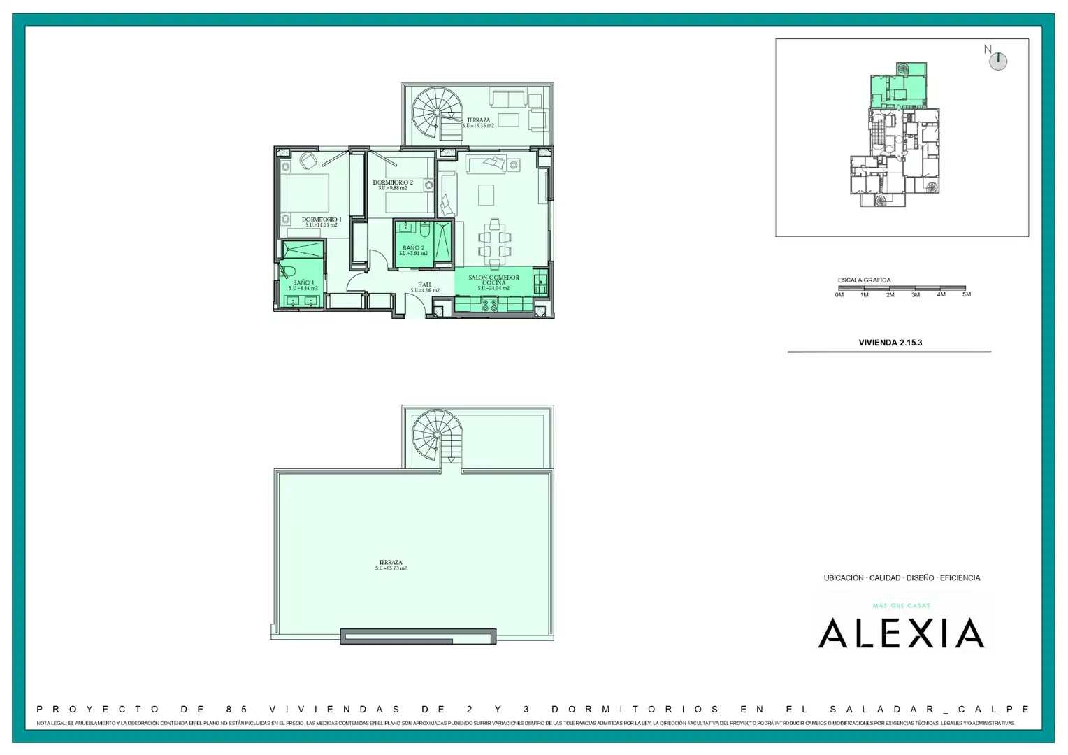 Attic for sale in Calpe / Calp  with Air Conditioner, Heating and Private garden